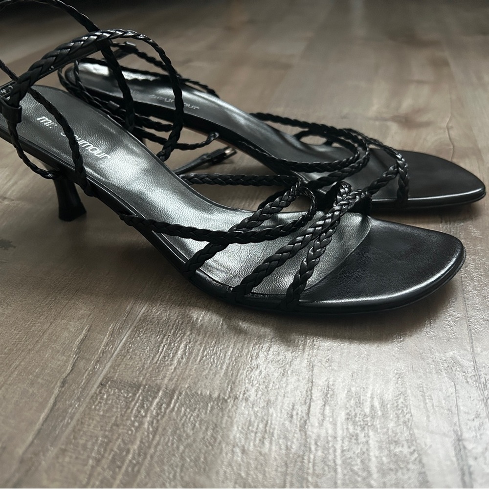 Vintage Black Strappy Heels